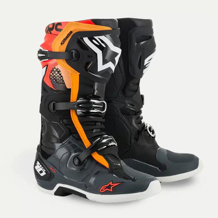 מגפיים לאופנוע שטח אלפינסטארס כתום/שחור Alpinestars Tech 10 Orange/Black 2010020-1143