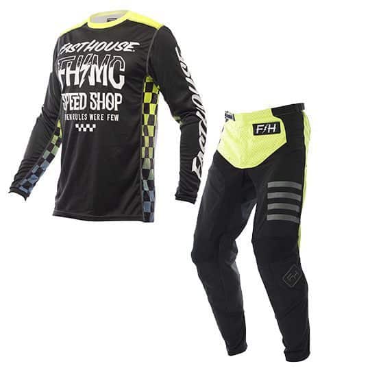 חליפת רכיבה פסטהאוס שחור/צהוב Fasthouse Brut