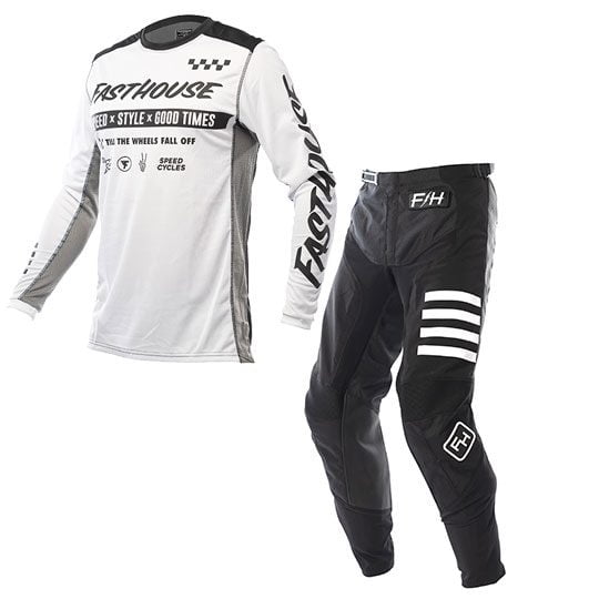 חליפת רכיבה פסטהאוס שחור/לבן Fasthouse Domingo