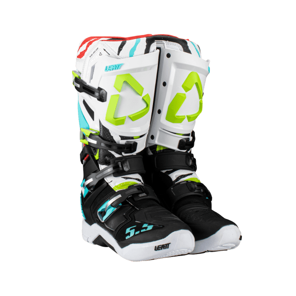 מגפיים ליט שחור /  לבן Leatt GPX 5.5 V23 FlexLock Tiger
