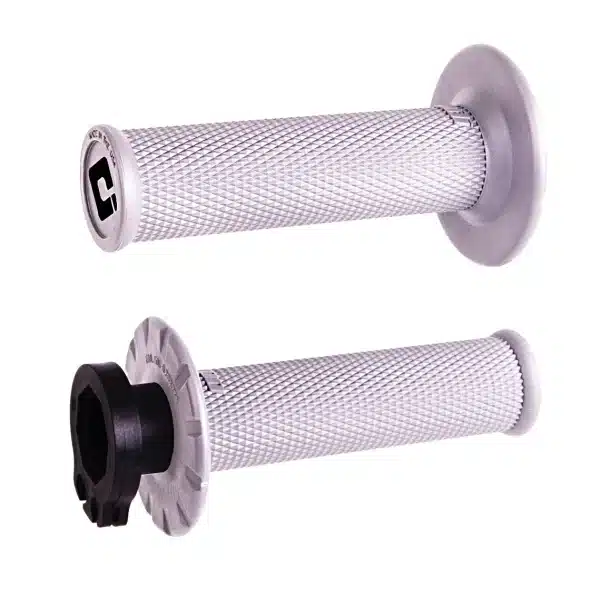 גריפים כולל ידית מצערת לבן ODI Lock-On V2 No Waffle