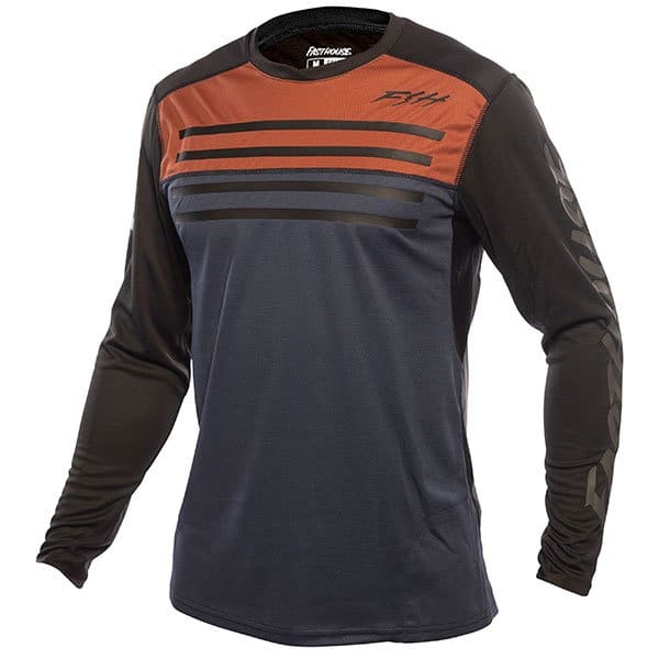 חולצת רכיבה ארוכה אופניים פסטהאוס כחול / חום Fasthouse MTB Alloy Sidewinder