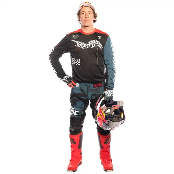 חליפת רכיבה פסטהאוס שחור/אדום Fasthousק Grindhouse Bereman