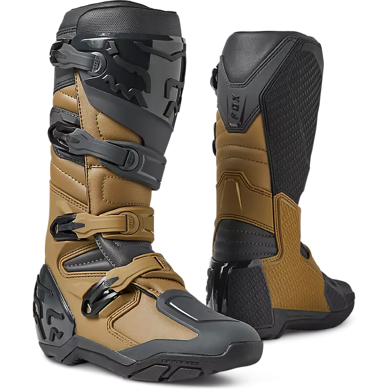 מגפיים פוקס קומפ . מגפיים fox comp x . fox racing comp x boots . מגפיים לאופנוע שטח פוקס חום