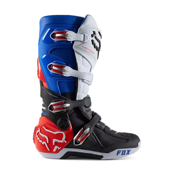 מגפיים פוקס לבן/אדום/כחול FOX MOTION UNITY V24