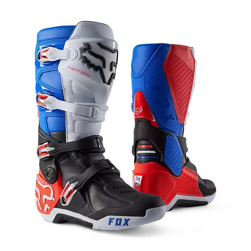 מגפיים פוקס לבן/אדום/כחול FOX MOTION UNITY V24