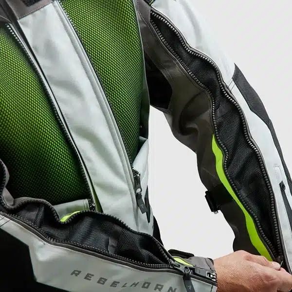 מעיל אדוונצ'ר רב עונתי שחור/אפור/צהוב Rebelhorn CUBBY V שרוולים מאווררים