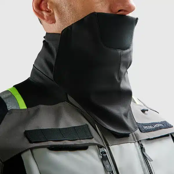 מעיל אדוונצ'ר רב עונתי שחור/אפור/צהוב Rebelhorn CUBBY V חם צוואר