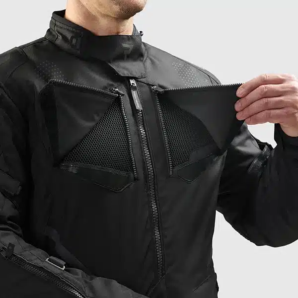 פתחי אוורור מעיל רכיבה רב עונתי שחור Rebelhorn Hiker IV