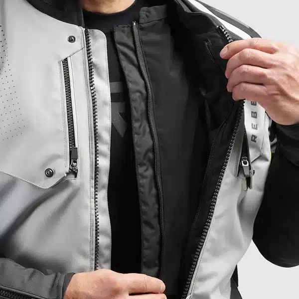 שכבות ב מעיל רכיבה רב עונתי לאופנוע Rebelhorn Hiker IV GREY BLACK YELLOW