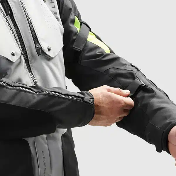 מעיל רכיבה רב עונתי לאופנוע עם התאמות Rebelhorn Hiker IV GREY BLACK YELLOW
