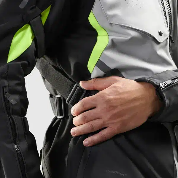 מעיל רכיבה רב עונתי לאופנוע עם התאמות Rebelhorn Hiker IV GREY BLACK YELLOW