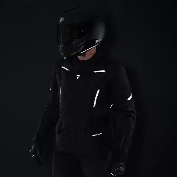 מעיל לאופנוע שחור Rebelhorn SCOUT Jacket REFLECTIVE