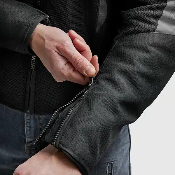 מעיל רכיבה ספורטיבי שחור רבל הורן REBELHORN JAX רוכסן שרוול