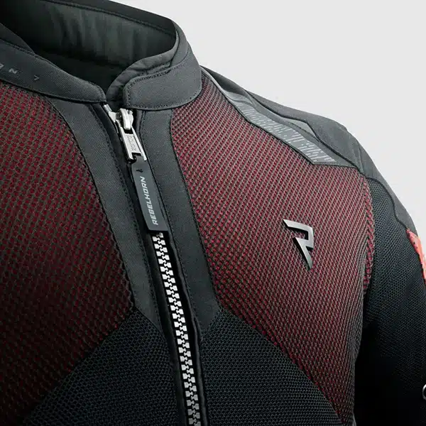 מעיל רכיבה ספורטיבי שחור אדום רבל הורן REBELHORN JAX