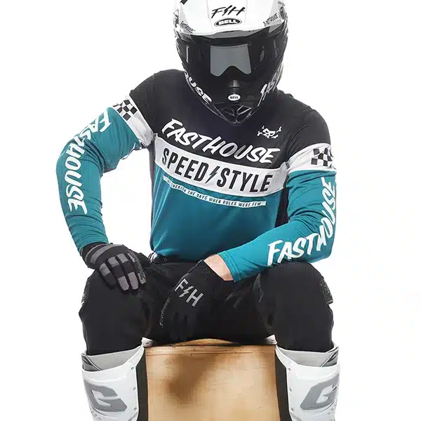 חולצת רכיבה שחור/כחול Fasthouse Grindhouse Akin DETAIL 4