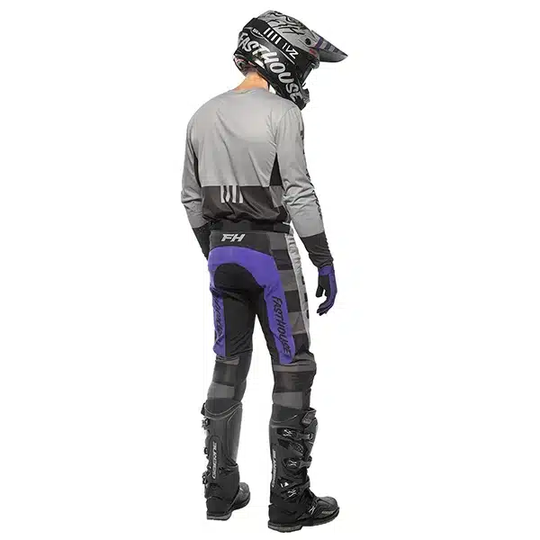 חליפת רכיבה פסטהאוס אפור/שחור/סגול FASTHOUSE HELIX PODIUM דוגמן מאחורה