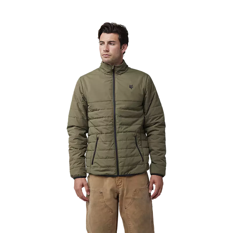 מעיל פוקס ירוק זית FOX RACING HOWELL PUFFY דוגמן זווית קדמית