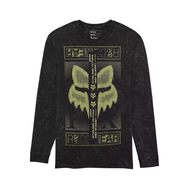חולצה ארוכה פוקס שחור FOX RACING THROTTLE LS מלפנים