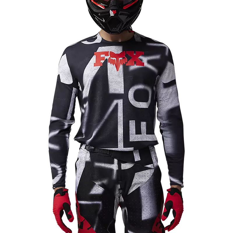 חולצת רכיבה פוקס אדום FOX RACING 360 SEVENTY4 דוגמן זווית קדמית