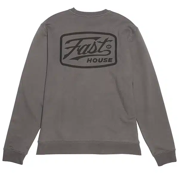 פליז פסטהאוס פחם FASTHOUSE Carrera Crew Neck Pullover Charcoal מבט מאחור