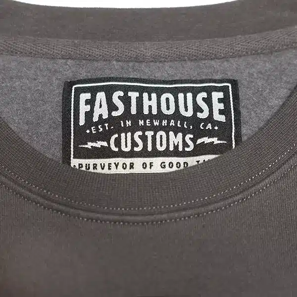 פליז פסטהאוס פחם FASTHOUSE Carrera Crew Neck Pullover Charcoal צווארון
