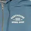 קפוצ׳ון רוכסן פסטהאוס כחול FASTHOUSE Cobalt Hooded Zip-Up Vintage Blue עיצוב קידמי מקרוב