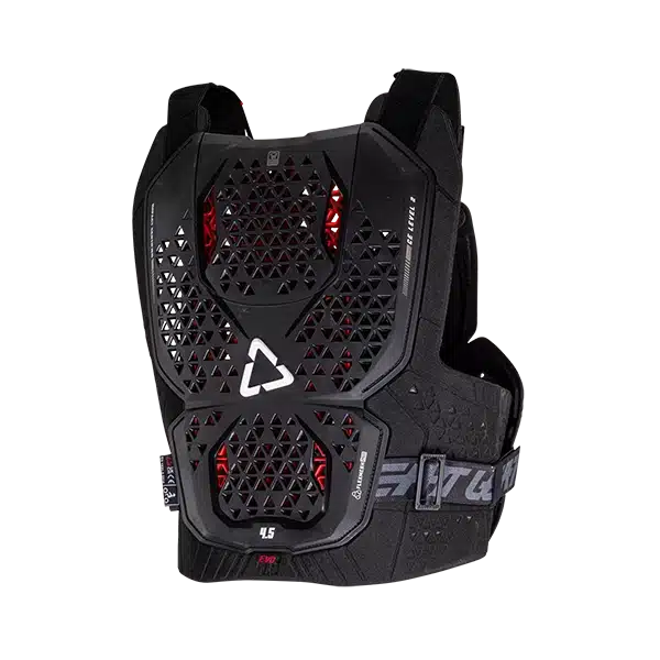 מגן חזה ליט שחור Leatt 4.5 Evo Black קל יותר ומאוורר יותר מאחור