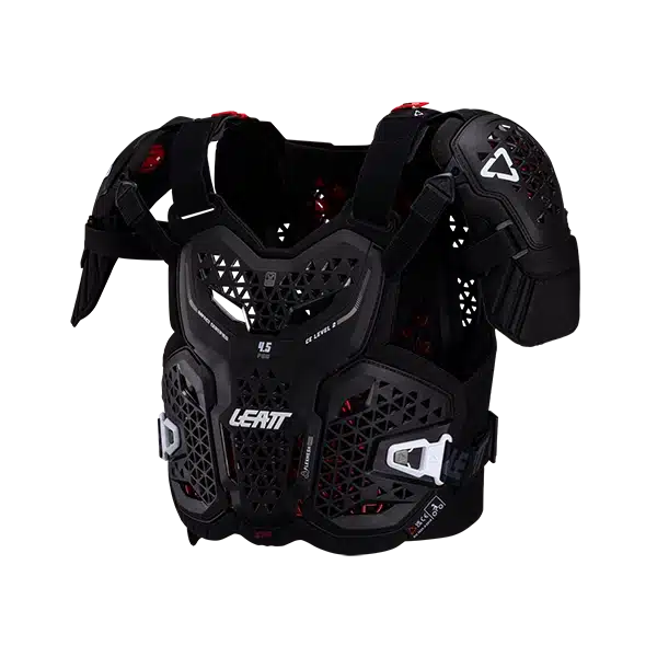 מגן חזה ליט שחור Leatt 4.5 Pro Evo Black במבט קדמי
