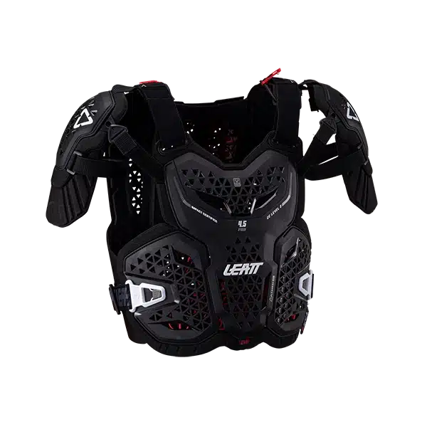 מגן חזה ליט שחור Leatt 4.5 Pro Evo Black במבט צד קדמי