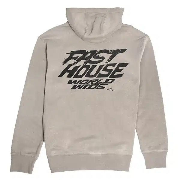 קפוצ׳ון פסטהאוס אפור FASTHOUSE Primer Hooded Pullover Warm Gray אחורה