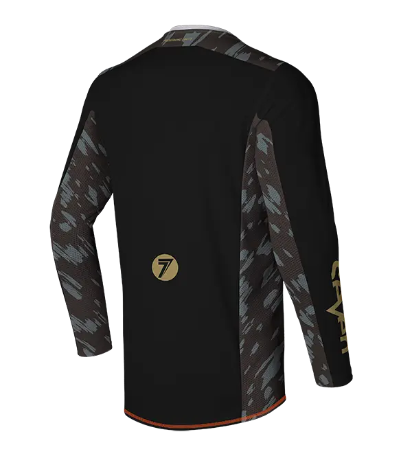 חולצת רכיבה סבן שחור/ברנדי RIVAL CLASH JERSEY BLACK/BRANDY זווית אחורית