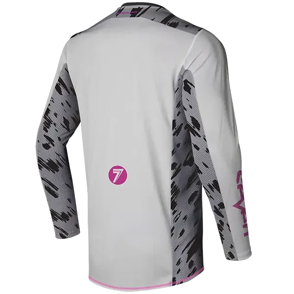 חולצת רכיבה סבן לבן/אפור RIVAL CLASH JERSEY WHITE/GRAY זווית אחורית