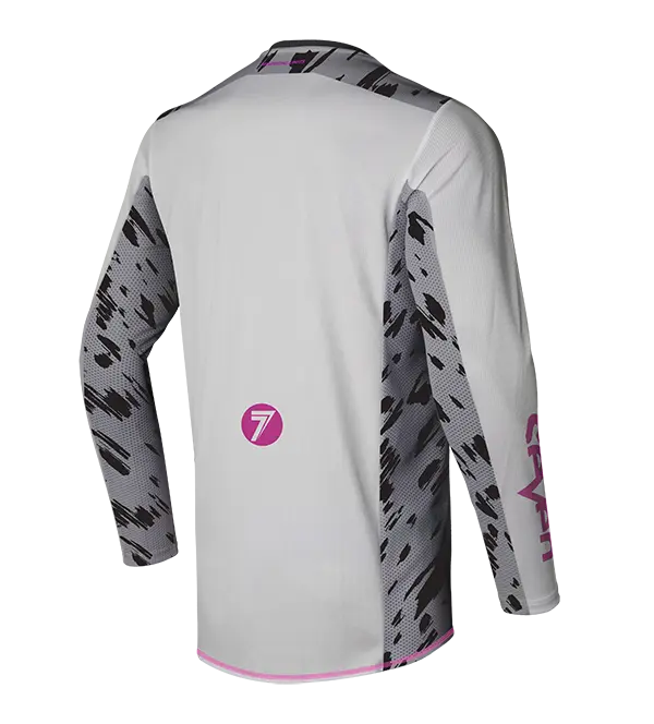 חולצת רכיבה סבן לבן/אפור RIVAL CLASH JERSEY WHITE/GRAY זווית אחורית