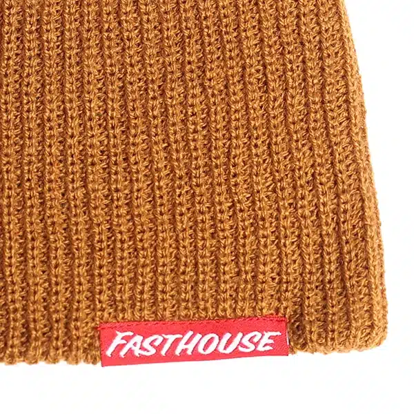 כובע גרב פסטהאוס חום FASTHOUSE Righteous Beanie Camel מקרוב