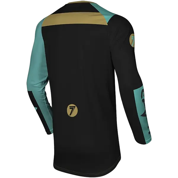 חולצת רכיבה סבן טורקיז/ זהב VOX FRACTURE JERSEY ARUBA/GOLD זווית אחורית