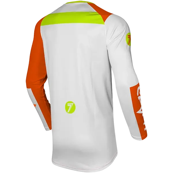 חולצת רכיבה סבן כתום/לבן VOX FRACTURE JERSEY WHITE/FLO ORANGE זווית אחורית