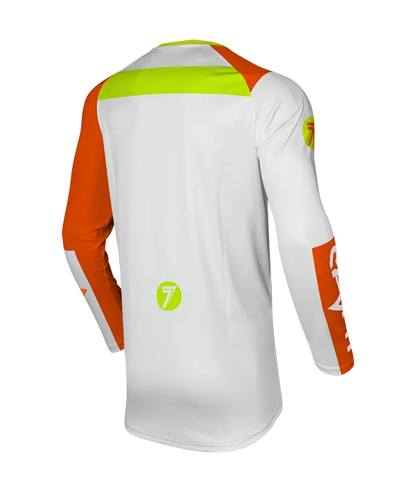 חולצת רכיבה סבן כתום/לבן VOX FRACTURE JERSEY WHITE/FLO ORANGE זווית אחורית