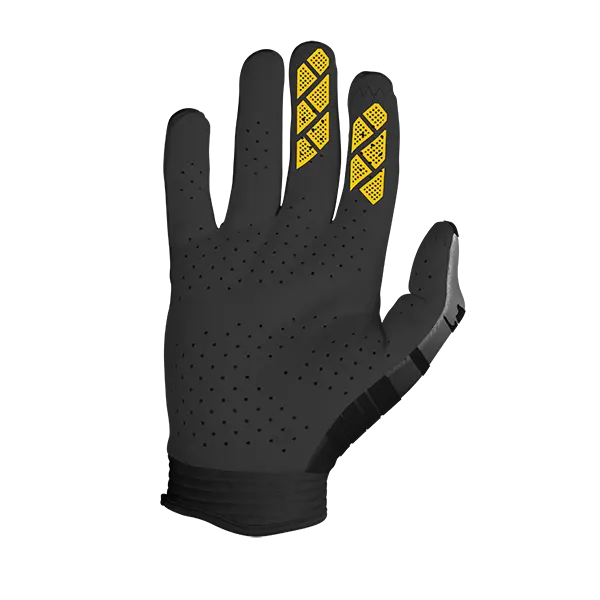 כפפות רכיבה שחור/צהוב ZERO CLASH GLOVE BLACK/FLO YELLOW זווית אחורית