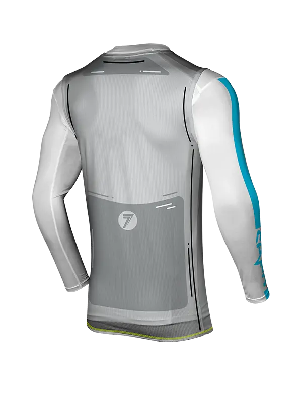 גופייה רכיבה סבן אפור ZERO HIJACK OVERJERSEY CONCRETE זווית אחורית