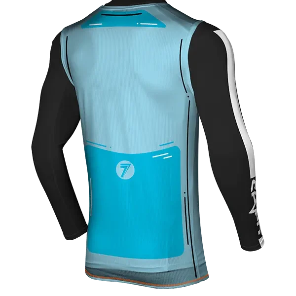 גופיית רכיבה סבן תכלת ZERO HIJACK OVERJERSEY CYAN זווית אחורית