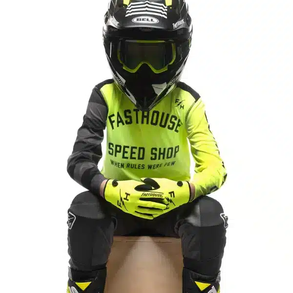 חליפת רכיבה ילדים פסטהאוס צהוב FASTHOUSE CARBON ETERNAL דוגמן יושב