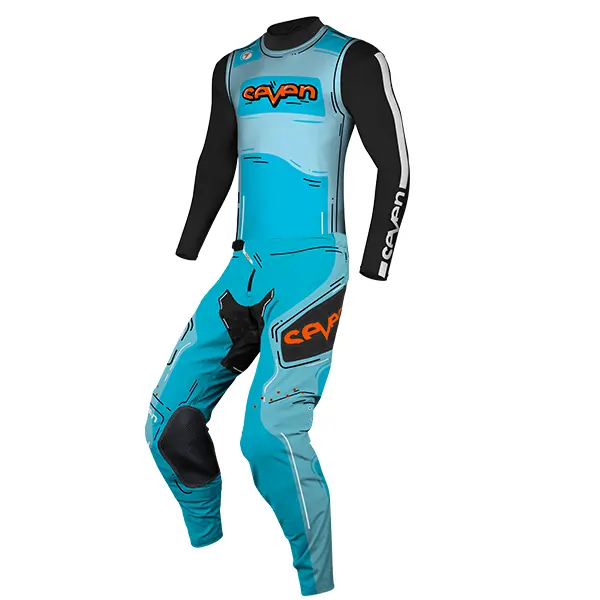 חליפת רכיבה סבן תכלת SEVEN ZERO HIJACK מקדימה