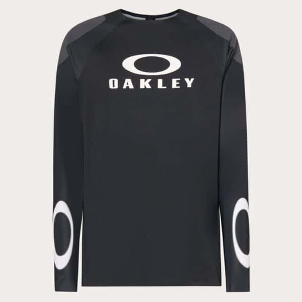 חולצת רכיבה ארוכה שחור OAKLEY SEEKER EDGE LS JERSEY מקדימה