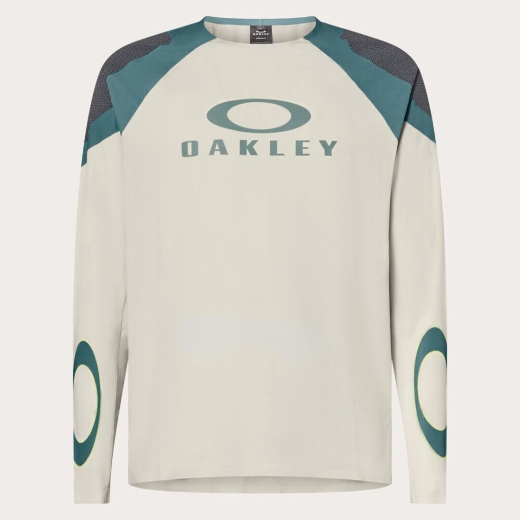 חולצת רכיבה ארוכה בז' OAKLEY SEEKER EDGE LS JERSEY מקדימה