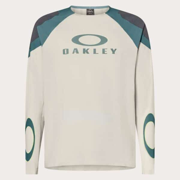 חולצת רכיבה ארוכה בז' OAKLEY SEEKER EDGE LS JERSEY מקדימה