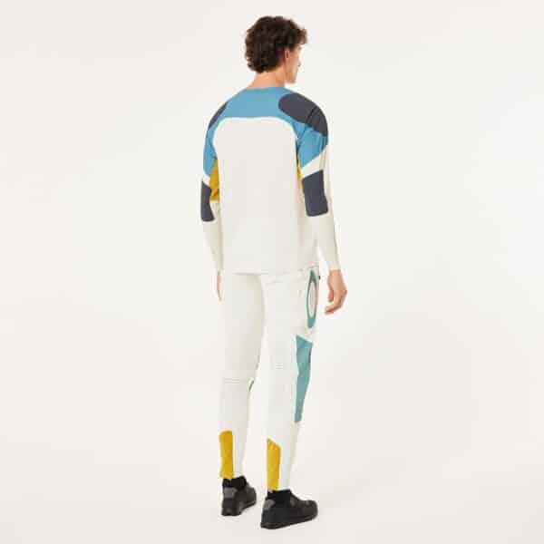 חולצת רכיבה ארוכה בז' OAKLEY SEEKER EDGE LS JERSEY דוגמן מאחורה