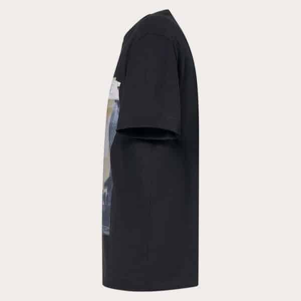 חולצה קצרה אוקלי שחור OAKLEY PALM TEE על הצד