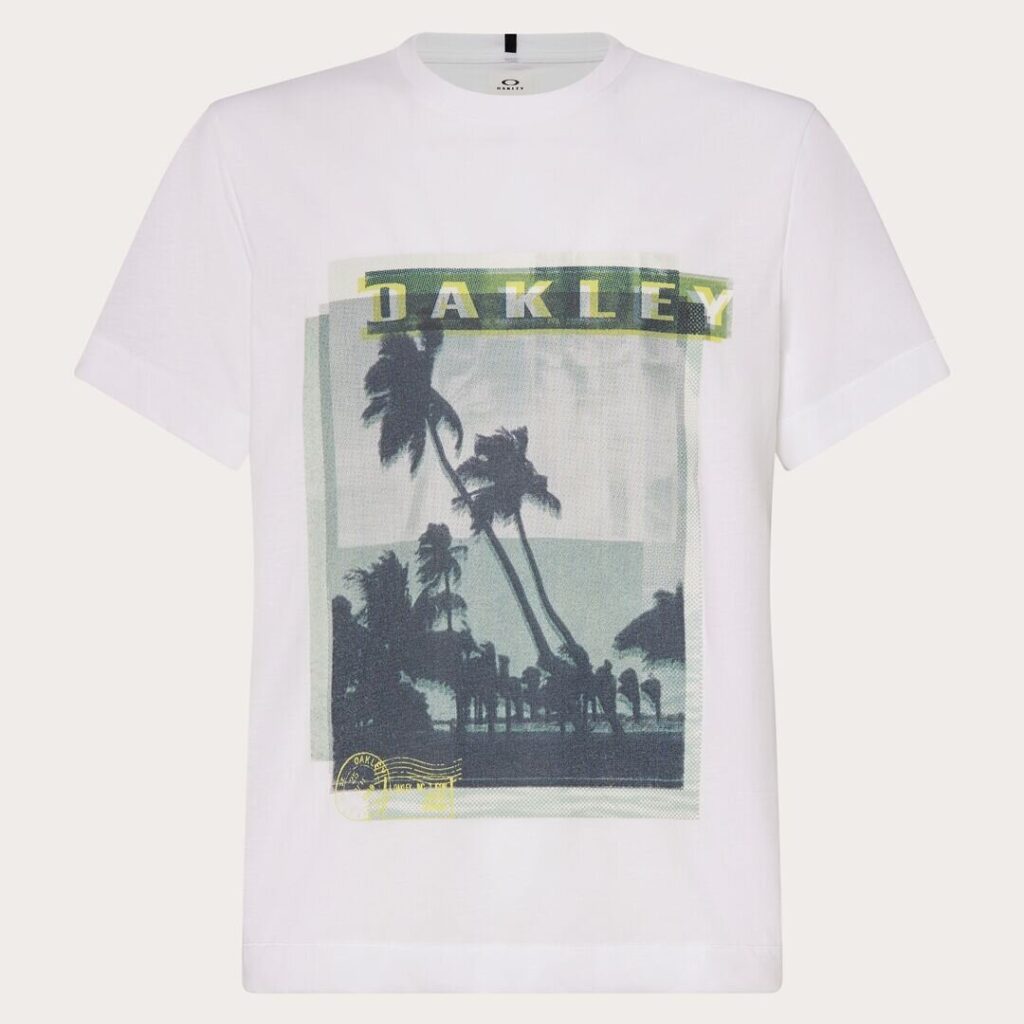 חולצה קצרה אוקלי לבן OAKLEY PALM TEE מקדימה