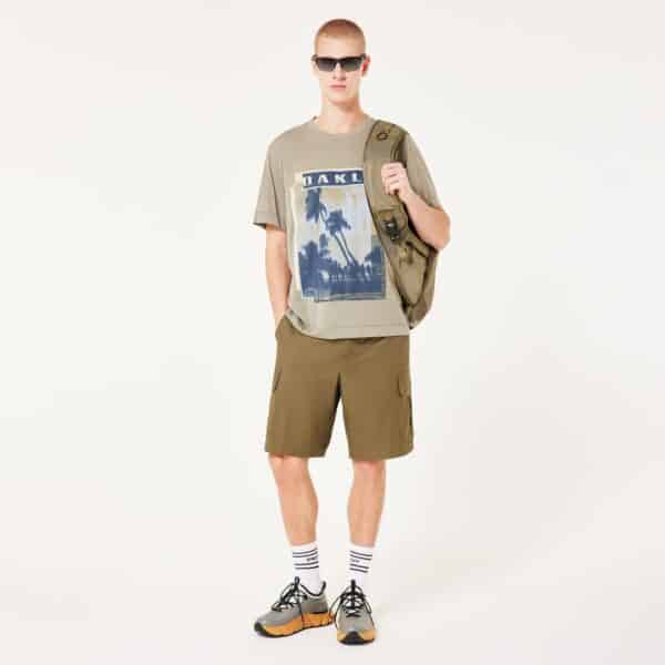 חולצה קצרה אוקלי ירוק OAKLEY PALM TEE דוגמן מקדימה